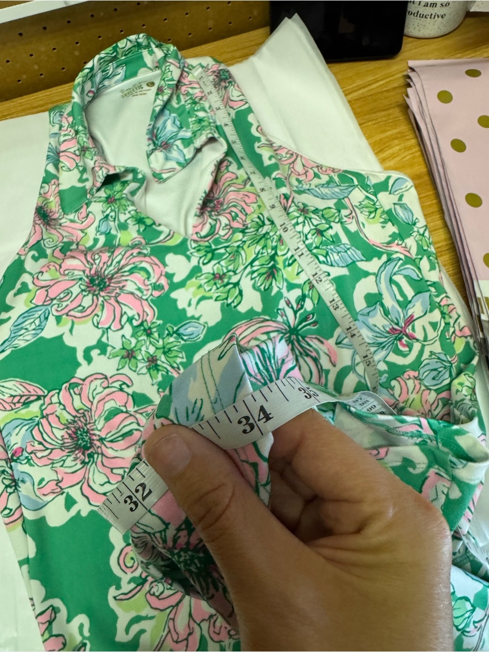 Lilly Pulitzer UPF50+ Lluxletic Dania Dress Green Floral Sleeveless Resort Sz L - Picture 14 of 14